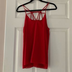 Naked Zebra Red Caged Strappy Top Sz S 💃